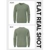 imageJMIERR Mens Casual Long Sleeves Crewneck Sweatshirts Cotton Pullover Sweatshirt for MenMist Green