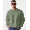 imageJMIERR Mens Casual Long Sleeves Crewneck Sweatshirts Cotton Pullover Sweatshirt for MenMist Green