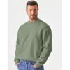 imageJMIERR Mens Casual Long Sleeves Crewneck Sweatshirts Cotton Pullover Sweatshirt for MenMist Green