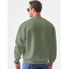 imageJMIERR Mens Casual Long Sleeves Crewneck Sweatshirts Cotton Pullover Sweatshirt for MenMist Green