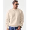 imageJMIERR Mens Casual Long Sleeves Crewneck Sweatshirts Cotton Pullover Sweatshirt for MenOatmeal