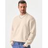 imageJMIERR Mens Casual Long Sleeves Crewneck Sweatshirts Cotton Pullover Sweatshirt for MenOatmeal