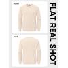 imageJMIERR Mens Casual Long Sleeves Crewneck Sweatshirts Cotton Pullover Sweatshirt for MenOatmeal