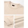 imageJMIERR Mens Casual Long Sleeves Crewneck Sweatshirts Cotton Pullover Sweatshirt for MenOatmeal