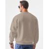 imageJMIERR Mens Casual Long Sleeves Crewneck Sweatshirts Cotton Pullover Sweatshirt for MenPale Khaki