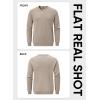 imageJMIERR Mens Casual Long Sleeves Crewneck Sweatshirts Cotton Pullover Sweatshirt for MenPale Khaki