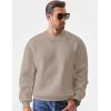 imageJMIERR Mens Casual Long Sleeves Crewneck Sweatshirts Cotton Pullover Sweatshirt for MenPale Khaki