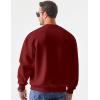 imageJMIERR Mens Casual Long Sleeves Crewneck Sweatshirts Cotton Pullover Sweatshirt for MenRed