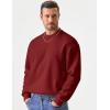 imageJMIERR Mens Casual Long Sleeves Crewneck Sweatshirts Cotton Pullover Sweatshirt for MenRed