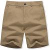 imageJMIERR Mens ClassicFit 7quot Chino Short Summer Stretch Waist Cotton Twill Casual Dress Shorts with Pockets7 Khaki