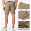 imageJMIERR Mens ClassicFit 7quot Chino Short Summer Stretch Waist Cotton Twill Casual Dress Shorts with Pockets7 Khaki