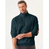 imageJMIERR Mens Corduroy Sweatshirt Casual Long Sleeve Stand Collar Button Pullover Sweatshirts with PocketsZ Dark Green