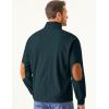 imageJMIERR Mens Corduroy Sweatshirt Casual Long Sleeve Stand Collar Button Pullover Sweatshirts with PocketsZ Dark Green