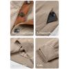 imageJMIERR Mens Corduroy Sweatshirt Casual Long Sleeve Stand Collar Button Pullover Sweatshirts with PocketsZ Khaki