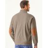 imageJMIERR Mens Corduroy Sweatshirt Casual Long Sleeve Stand Collar Button Pullover Sweatshirts with PocketsZ Khaki