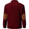 imageJMIERR Mens Corduroy Sweatshirt Casual Long Sleeve Stand Collar Button Pullover Sweatshirts with PocketsZ Red