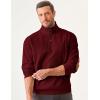 imageJMIERR Mens Corduroy Sweatshirt Casual Long Sleeve Stand Collar Button Pullover Sweatshirts with PocketsZ Red