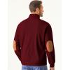 imageJMIERR Mens Corduroy Sweatshirt Casual Long Sleeve Stand Collar Button Pullover Sweatshirts with PocketsZ Red