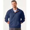 imageJMIERR Mens Corduroy Sweatshirt Casual Long Sleeve Stand Collar Button Pullover Sweatshirts with PocketsZ Sail Blue
