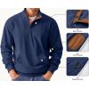 imageJMIERR Mens Corduroy Sweatshirt Casual Long Sleeve Stand Collar Button Pullover Sweatshirts with PocketsZ Sail Blue