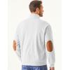 imageJMIERR Mens Corduroy Sweatshirt Casual Long Sleeve Stand Collar Button Pullover Sweatshirts with PocketsZ White