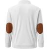 imageJMIERR Mens Corduroy Sweatshirt Casual Long Sleeve Stand Collar Button Pullover Sweatshirts with PocketsZ White
