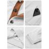 imageJMIERR Mens Corduroy Sweatshirt Casual Long Sleeve Stand Collar Button Pullover Sweatshirts with PocketsZ White