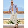 imageJMIERR Mens Cotton Pants Casual Elastic Waist Drawstring Lightweight Summer Beach Trousers with Pockets2 Beige