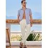 imageJMIERR Mens Cotton Pants Casual Elastic Waist Drawstring Lightweight Summer Beach Trousers with Pockets2 Beige