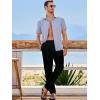 imageJMIERR Mens Cotton Pants Casual Elastic Waist Drawstring Lightweight Summer Beach Trousers with Pockets3 Black