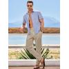 imageJMIERR Mens Cotton Pants Casual Elastic Waist Drawstring Lightweight Summer Beach Trousers with Pockets4 Khaki