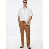 imageJMIERR Mens Cotton Pants Casual Elastic Waist Drawstring Lightweight Summer Beach Trousers with PocketsCamel