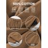 imageJMIERR Mens Cotton Pants Casual Elastic Waist Drawstring Lightweight Summer Beach Trousers with PocketsCamel
