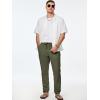 imageJMIERR Mens Cotton Pants Casual Elastic Waist Drawstring Lightweight Summer Beach Trousers with PocketsMoss Green