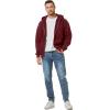 imageJMIERR Mens Full Zip Casual Cotton Hooded Fleece Drawstring Hoodies Pullover Sweatshirts Casual Long Sleeve ShirtsBurgundy