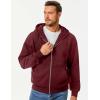 imageJMIERR Mens Full Zip Casual Cotton Hooded Fleece Drawstring Hoodies Pullover Sweatshirts Casual Long Sleeve ShirtsBurgundy