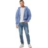 imageJMIERR Mens Full Zip Casual Cotton Hooded Fleece Drawstring Hoodies Pullover Sweatshirts Casual Long Sleeve ShirtsSky Blue