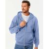 imageJMIERR Mens Full Zip Casual Cotton Hooded Fleece Drawstring Hoodies Pullover Sweatshirts Casual Long Sleeve ShirtsSky Blue