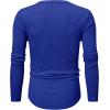 imageJMIERR Mens Long Sleeve Muscle T Shirts Casual VNeck Longline Ribbed Tee ShirtsDark Blue