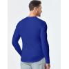 imageJMIERR Mens Long Sleeve Muscle T Shirts Casual VNeck Longline Ribbed Tee ShirtsDark Blue