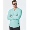 imageJMIERR Mens Long Sleeve Muscle T Shirts Casual VNeck Longline Ribbed Tee ShirtsMint Green