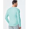 imageJMIERR Mens Long Sleeve Muscle T Shirts Casual VNeck Longline Ribbed Tee ShirtsMint Green
