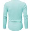 imageJMIERR Mens Long Sleeve Muscle T Shirts Casual VNeck Longline Ribbed Tee ShirtsMint Green