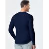 imageJMIERR Mens Long Sleeve Muscle T Shirts Casual VNeck Longline Ribbed Tee ShirtsSail Blue