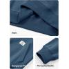 imageJMIERR Mens Quarter Zip Pullover Quilted Sweatshirt Pullover Long Sleeve Stand Collar Sweater Color Block SweatshirtLight Gray Blue