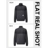 imageJMIERR Mens Quarter Zip Pullover Quilted Sweatshirt Pullover Long Sleeve Stand Collar Sweater Color Block SweatshirtMedium Grey