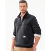 imageJMIERR Mens Quarter Zip Pullover Quilted Sweatshirt Pullover Long Sleeve Stand Collar Sweater Color Block SweatshirtMedium Grey