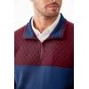 imageJMIERR Mens Quarter Zip Pullover Quilted Sweatshirt Pullover Long Sleeve Stand Collar Sweater Color Block SweatshirtSky Blue