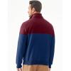 imageJMIERR Mens Quarter Zip Pullover Quilted Sweatshirt Pullover Long Sleeve Stand Collar Sweater Color Block SweatshirtSky Blue