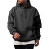 imageJMIERR Mens 2024 Casual Cotton Hooded Collar Drawstring Hoodies Pullover Sweatshirts Casual Long Sleeve ShirtsCarbon Grey